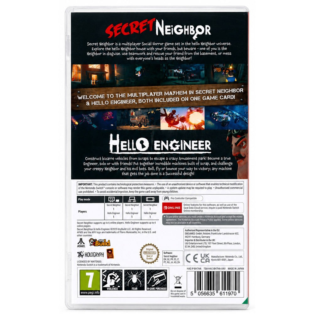 【一起玩】NS Switch 祕密鄰居＋你好工程師：鄰里合輯 中英日文歐版 SECRET NEIGHBOR + HELL-細節圖3