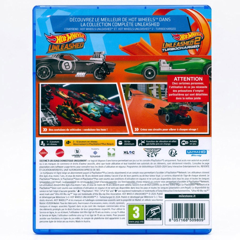 【一起玩】 PS5 風火輪 解放 1+2合輯 中英日文歐版 Hot Wheels Unleashed-細節圖3