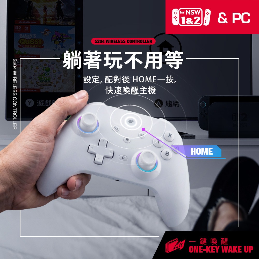 【一起玩】FlashFire Switch 2 Switch  PC 藍芽無線手把 霍爾搖桿 RGB燈效 連發-細節圖7