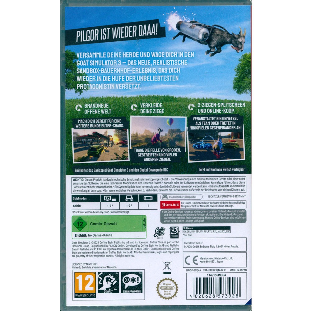 【一起玩】NS Switch 模擬山羊3 中英日文歐版 Goat Simulator 3-細節圖3