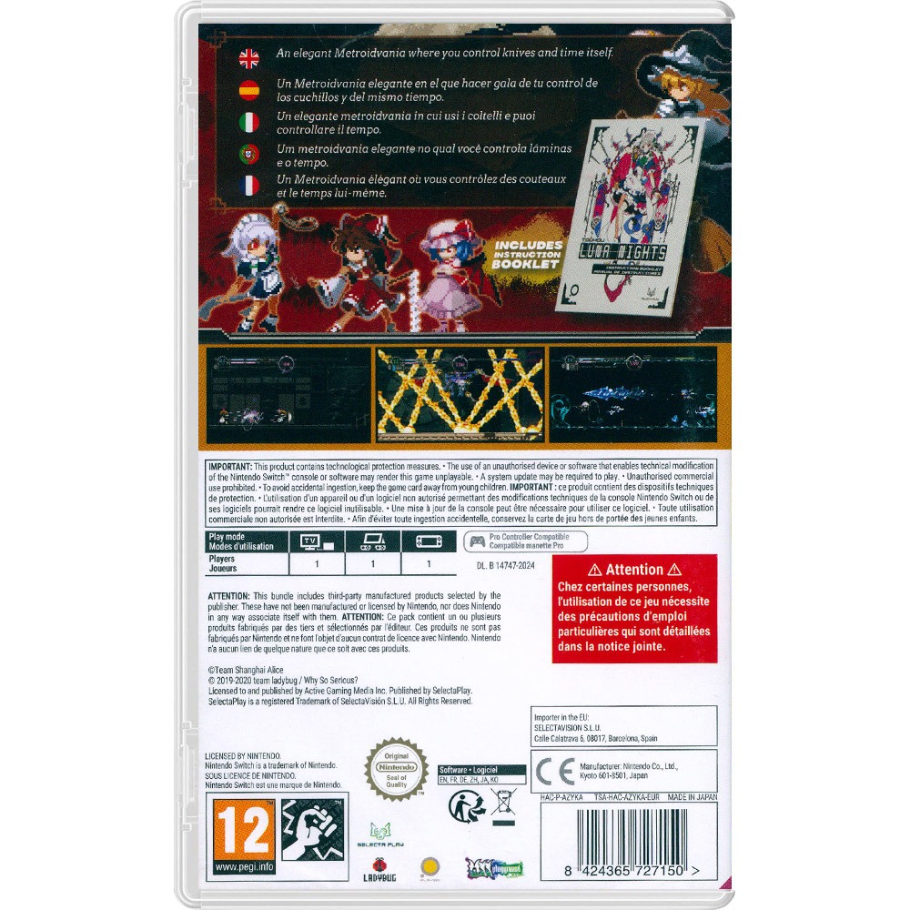 【一起玩】NS SWITCH 東方月神夜 中英日文歐版 TOUHOU LUNA NIGHTS-細節圖3