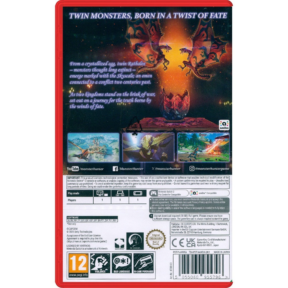 【一起玩】NS2 Switch2 魔物獵人物語3 ～命運雙龍～ 中英日文歐版 (鑰匙卡) Monster Hunter-細節圖3