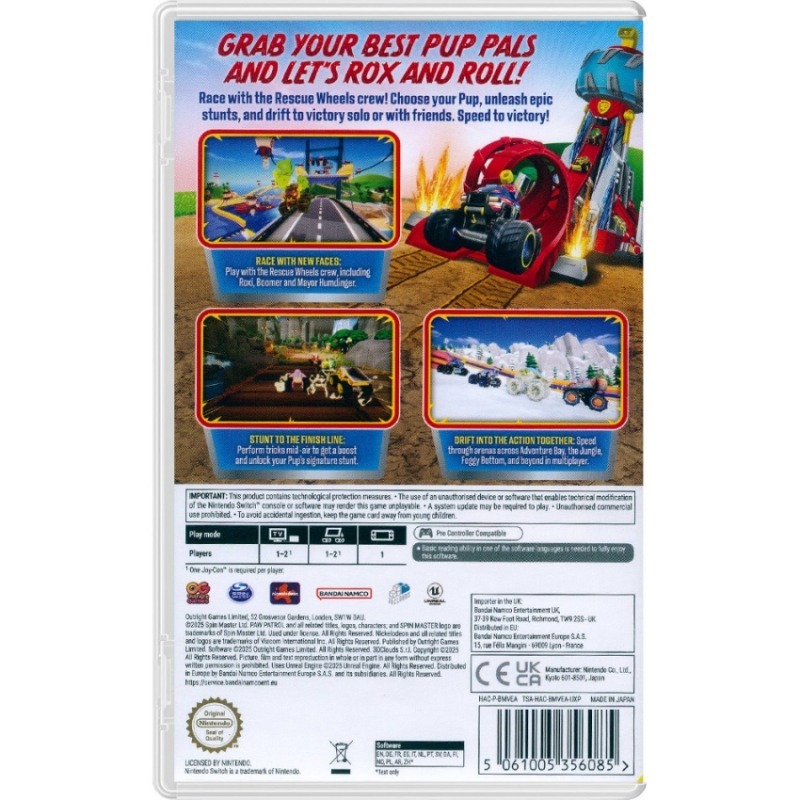 【一起玩】NS Switch 汪汪隊立大功威力賽車大獎賽 中英文歐版 Paw Patrol Rescue Wheels-細節圖3