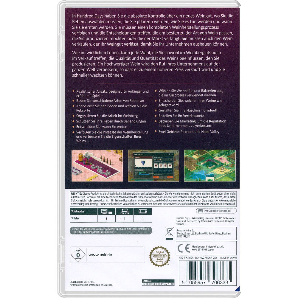 【一起玩】NS Switch 酒莊經營模擬器 中英日文歐版 Hundred Days - Wine Making-細節圖3