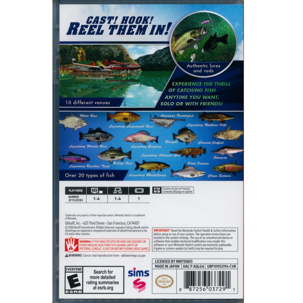 【一起玩】NS SWITCH 傳奇小釣手 (傳奇釣魚) 中英日文美版 Legendary Fishing-細節圖3