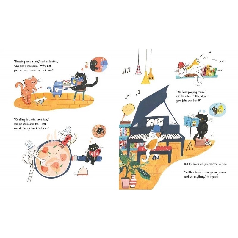 英文童書 The Bookshop Cat 呼嚕呼嚕的書店小貓-細節圖2