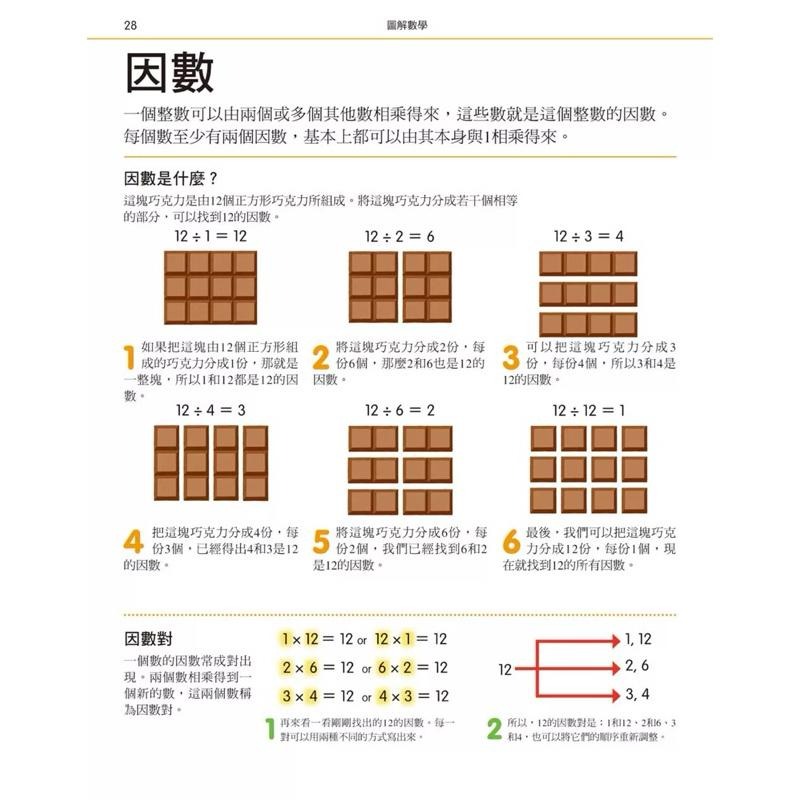 圖解數學：圖像式教學，六大章節，184個國中、小必備數學知識，包含基礎數學概論、加減乘除、分數、測量、幾何、統計、代數-細節圖6