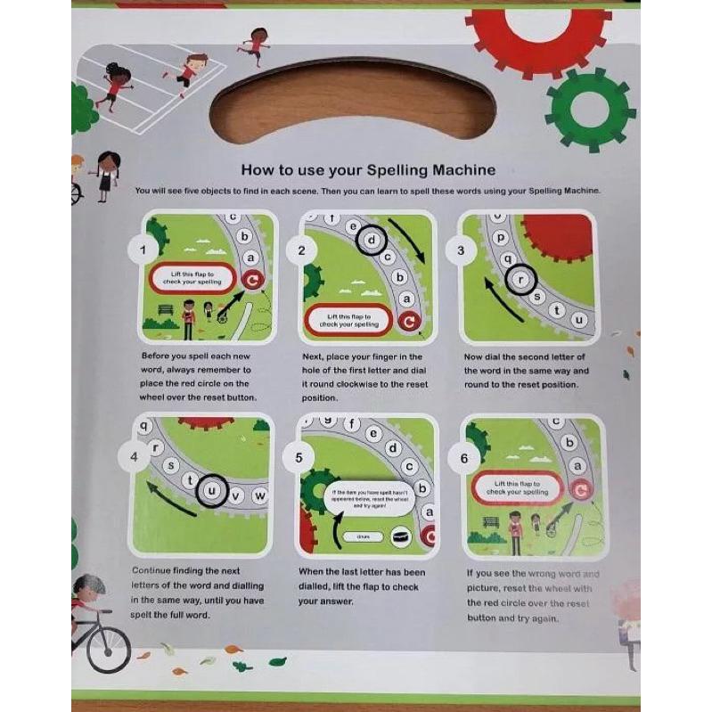 新版 神奇轉盤 拼字遊戲書：上學去 + 度假去 Spelling Machine-細節圖2