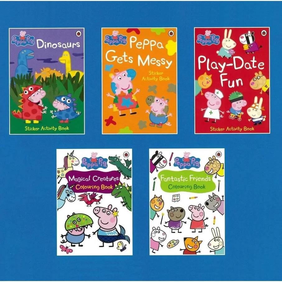 Peppa＇s Box of Fun (5冊合售) 佩佩豬 樂趣的盒子內包含的著色書和活動書-細節圖2