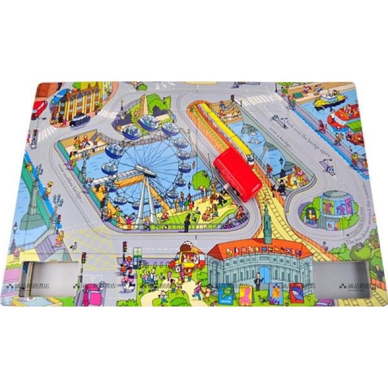 兒童節禮物  USBORNE wind up 火車 巴士 飛機 雪橇 跑跑 發條車 軌道書 車車 書 禮物書 兒童節-細節圖3