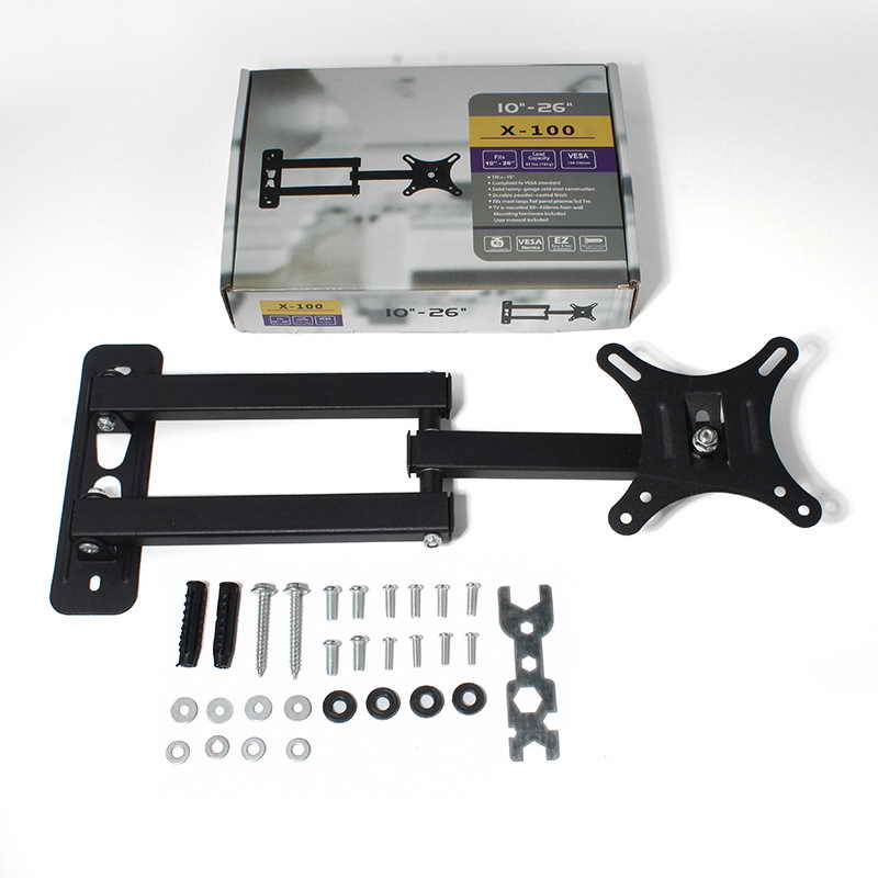 台灣出貨 現貨 10吋~26吋 伸縮 擺動 懸臂 電視 螢幕 壁掛架 X-100 22吋 24吋-細節圖4