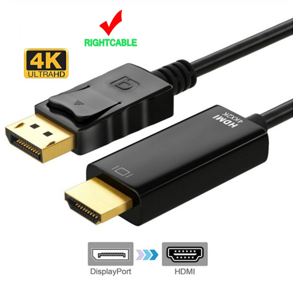 DP 轉 HDMI  大DP 轉HDMI 轉接線 1.8M  4K 1080P 高清 傳輸線 轉接線 不可逆轉-細節圖2