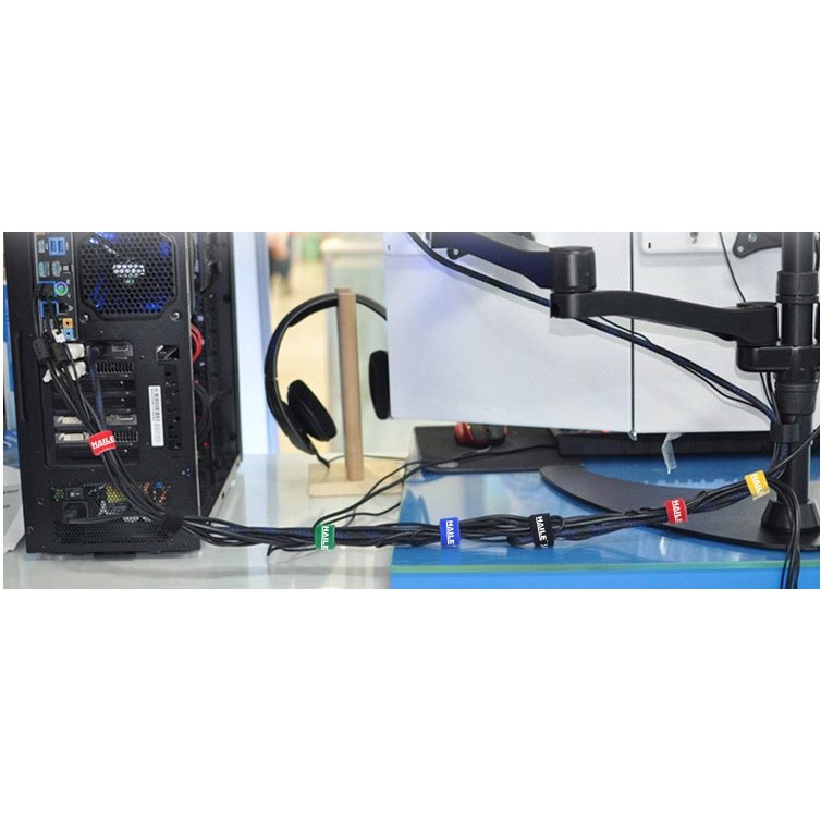 限時特價 魔鬼氈 魔術貼綁帶 數據線收納整理軋帶魔術貼綁帶桌面整潔裝備 魔鬼氈束線帶/可自由裁剪 1M (15mm)-細節圖4