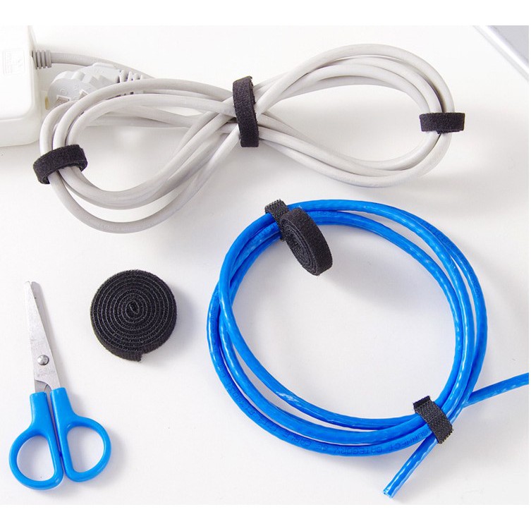 限時特價 魔鬼氈 魔術貼綁帶 數據線收納整理軋帶魔術貼綁帶桌面整潔裝備 魔鬼氈束線帶/可自由裁剪 1M (15mm)-細節圖6