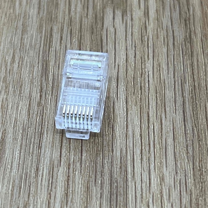 全新 穿孔式 通孔式 CAT.5 5E CAT.6 三叉鍍金 單排 網路水晶頭 網路接頭 網線水晶頭-細節圖2