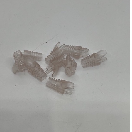 現貨 RJ45 網路水晶頭護套  CAT.6 內插式卡榫式 專業型不鬆脫#透明Cat.6 100pcs-細節圖2