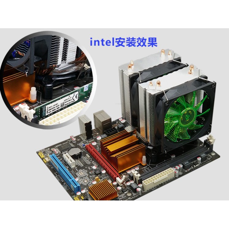 現貨 雙塔 4熱管 雙風扇 CPU 散熱器 1150 1366 2011 AM2 AM3 FM1 FM2-細節圖3