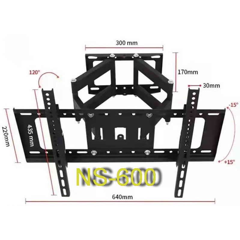 NS400 26-65吋NS600  40-80吋 搖擺伸縮 六臂 上下可調角度 電視壁掛架 60吋 55吋 80吋-細節圖2