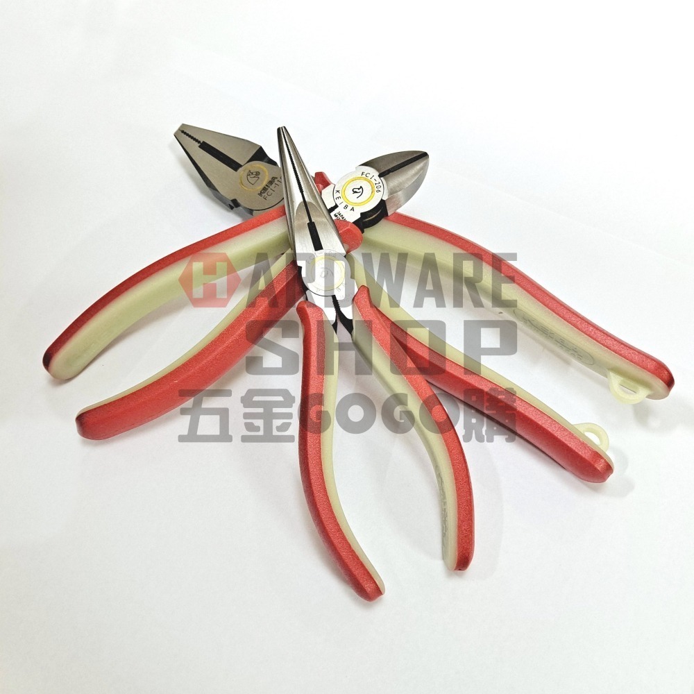 日本 KEIBA 馬牌 FCI-119 夜光握柄 砲金 省力 鋼絲鉗 9＂ 220 m/m 倍力 老虎鉗 FCI119-細節圖5