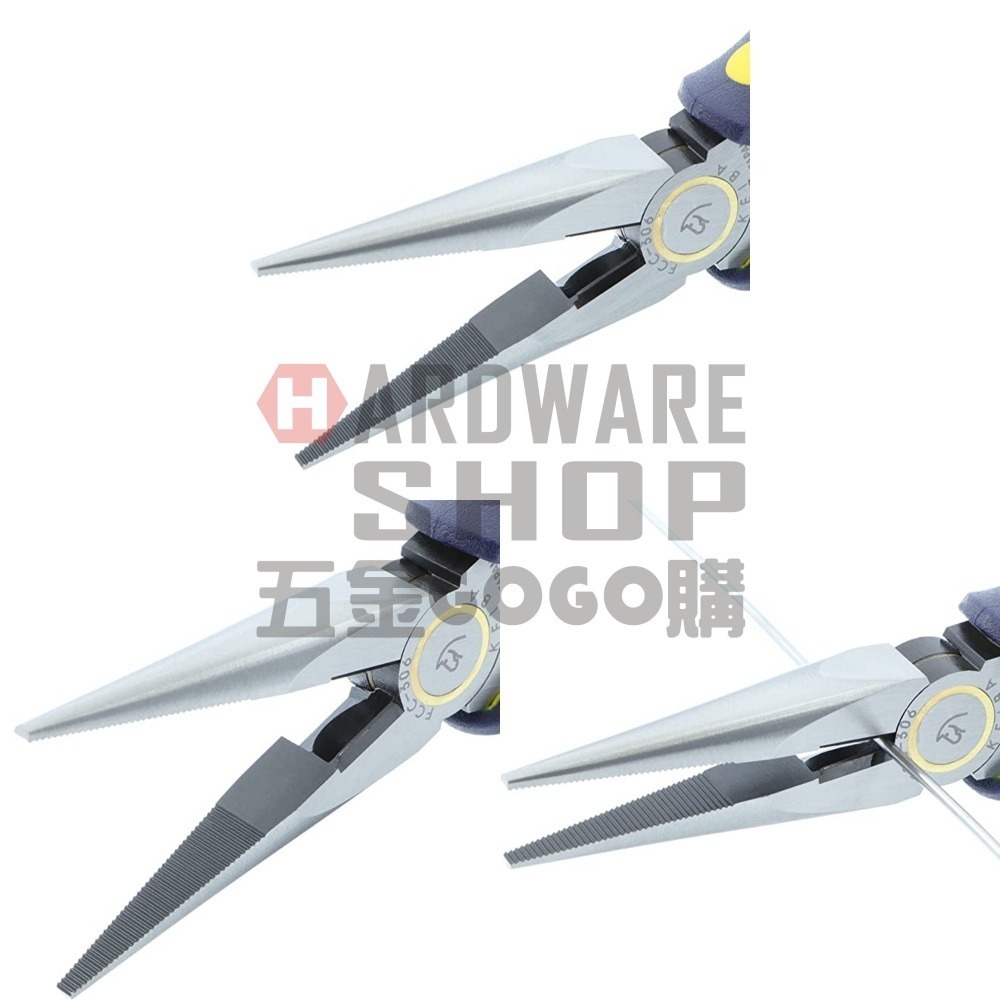 日本 KEIBA 馬牌 FCC-306 雙色握柄 砲金 尖嘴鉗 6＂ 150 m/m 尖口鉗 FCC306-細節圖5