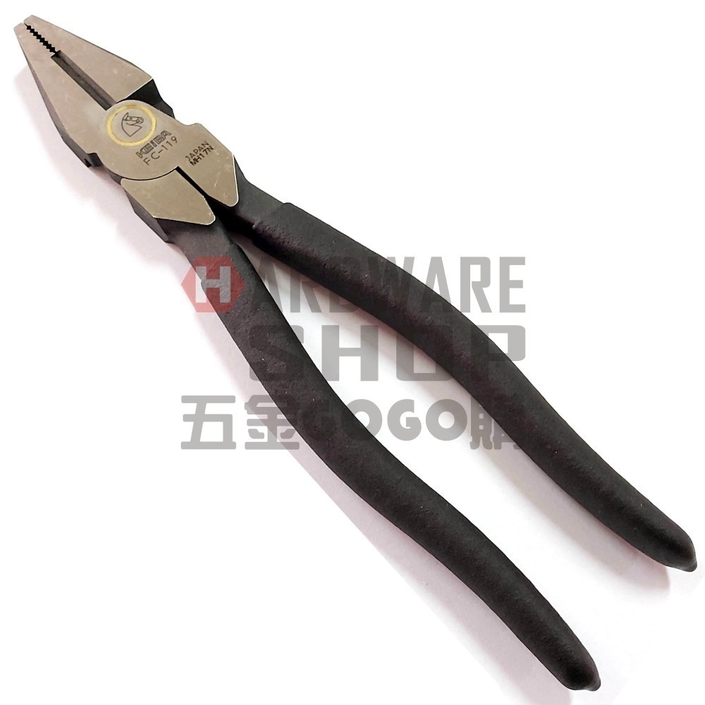 日本 KEIBA 馬牌 FC-119 砲金 偏心 省力 鋼絲鉗 9＂ 220 m/m 倍力 老虎鉗 FC119-細節圖6