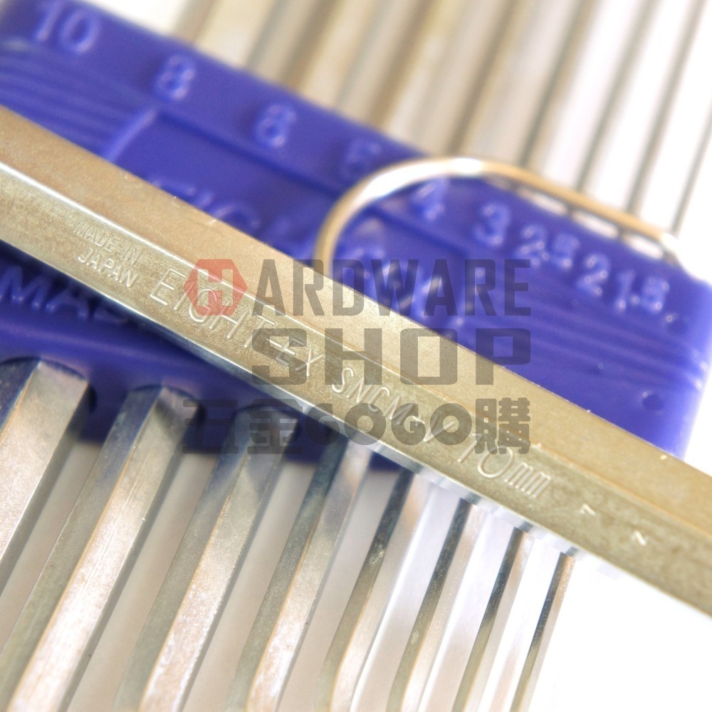 日本 EIGHT 公制 BHS-9 9支組 白金 球型 六角板手 016H-B 球頭 六角扳手 BHS9-細節圖3