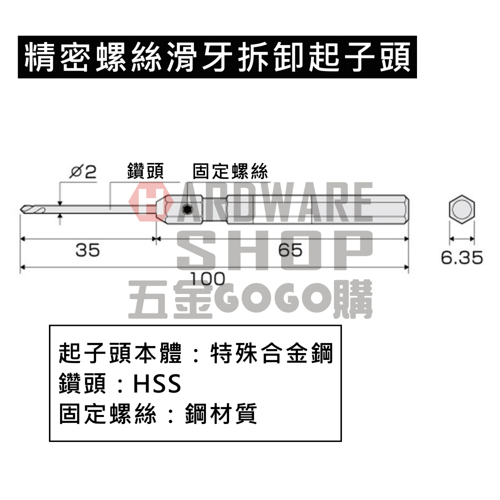 日本 ANEX 精密 滑牙螺絲拆卸起子頭 NO.AK-23N-0 螺絲頭 退牙 滑牙 絲攻 螺絲取出器 AK23N0-細節圖2