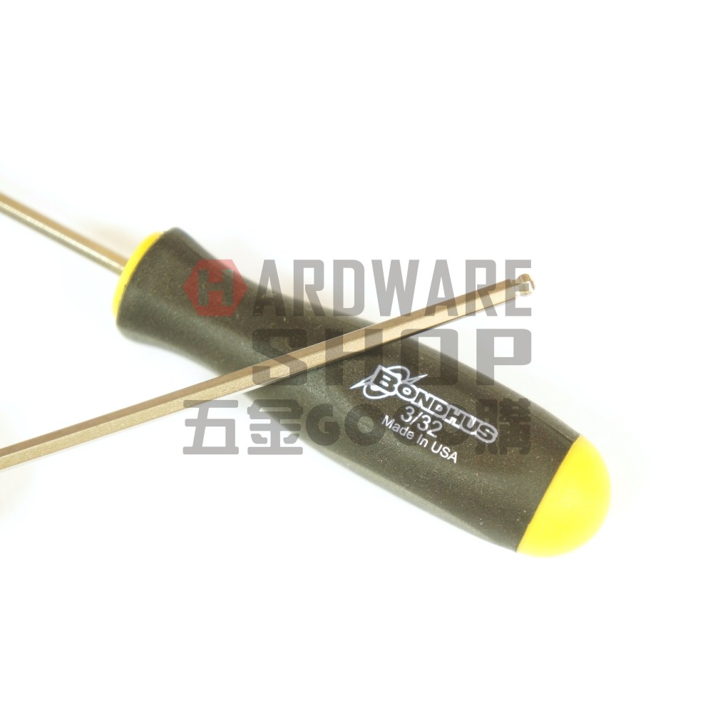 美國 BONDHUS 英制 16605 3/32 白金 六角起子 球型 六角板手 球頭 六角扳手-細節圖3