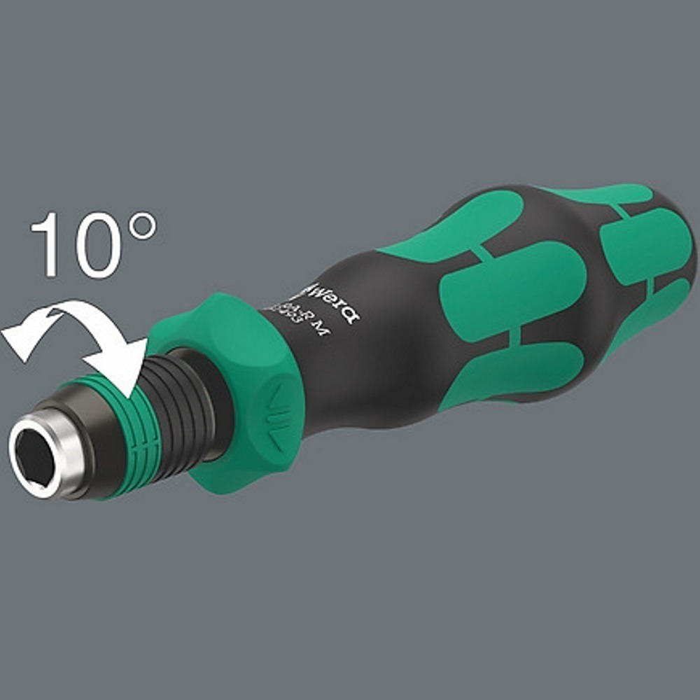 德國 WERA 838 RA-R M 36齒 1/4＂ 起子頭 快脫 棘輪起子 把手 051493 123.5mmL-細節圖4