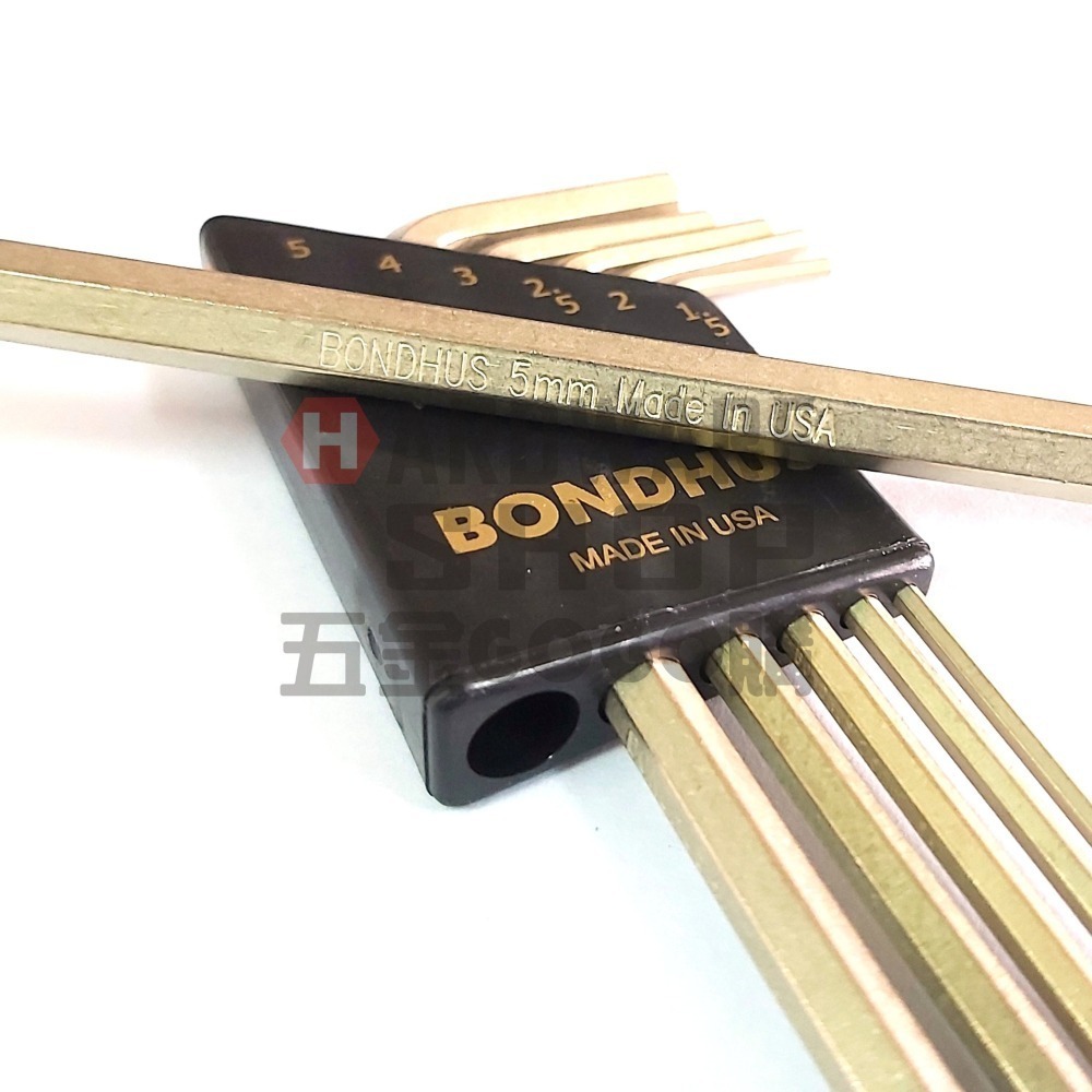 美國 BONDHUS 公制 38046 6支組 黃金 球型 六角板手 球頭 六角扳手-細節圖4
