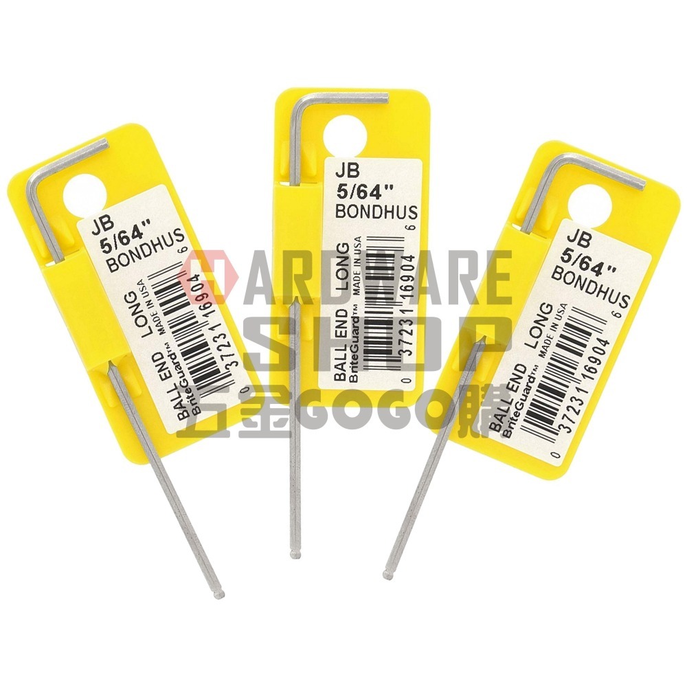 美國 BONDHUS 英制 16904 5/64 白金 球型 六角板手 球頭 六角扳手-細節圖4