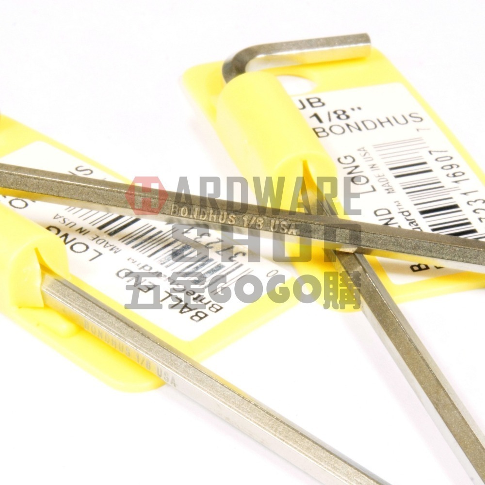 美國 BONDHUS 英制 1/8＂ 16907 白金 球型 六角板手 球頭 六角扳手-細節圖5