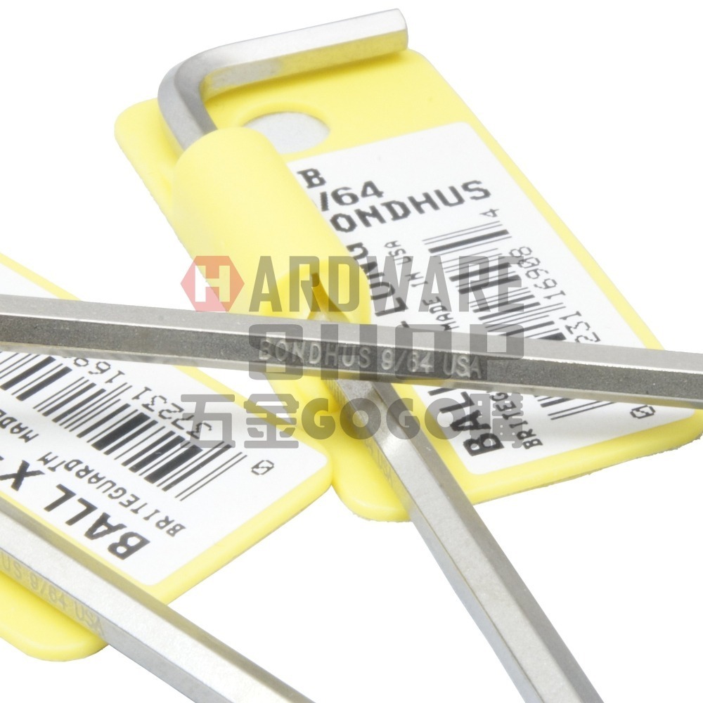 美國 BONDHUS 英制 16908 9/64 白金 球型 六角板手 球頭 六角扳手-細節圖5