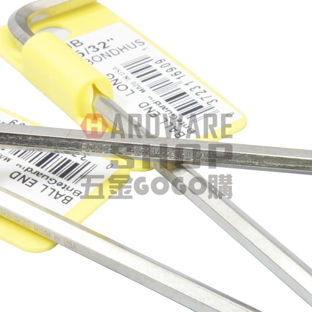 美國 BONDHUS 英制 5/32＂ 16909 白金 球型 六角板手 球頭 六角扳手-細節圖5