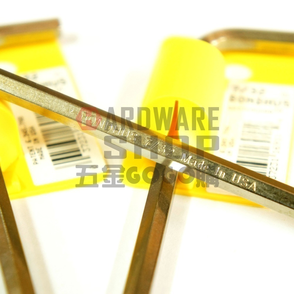 美國 BONDHUS 英制 7/32＂ 16911 白金 球型 六角板手 球頭 六角扳手-細節圖5