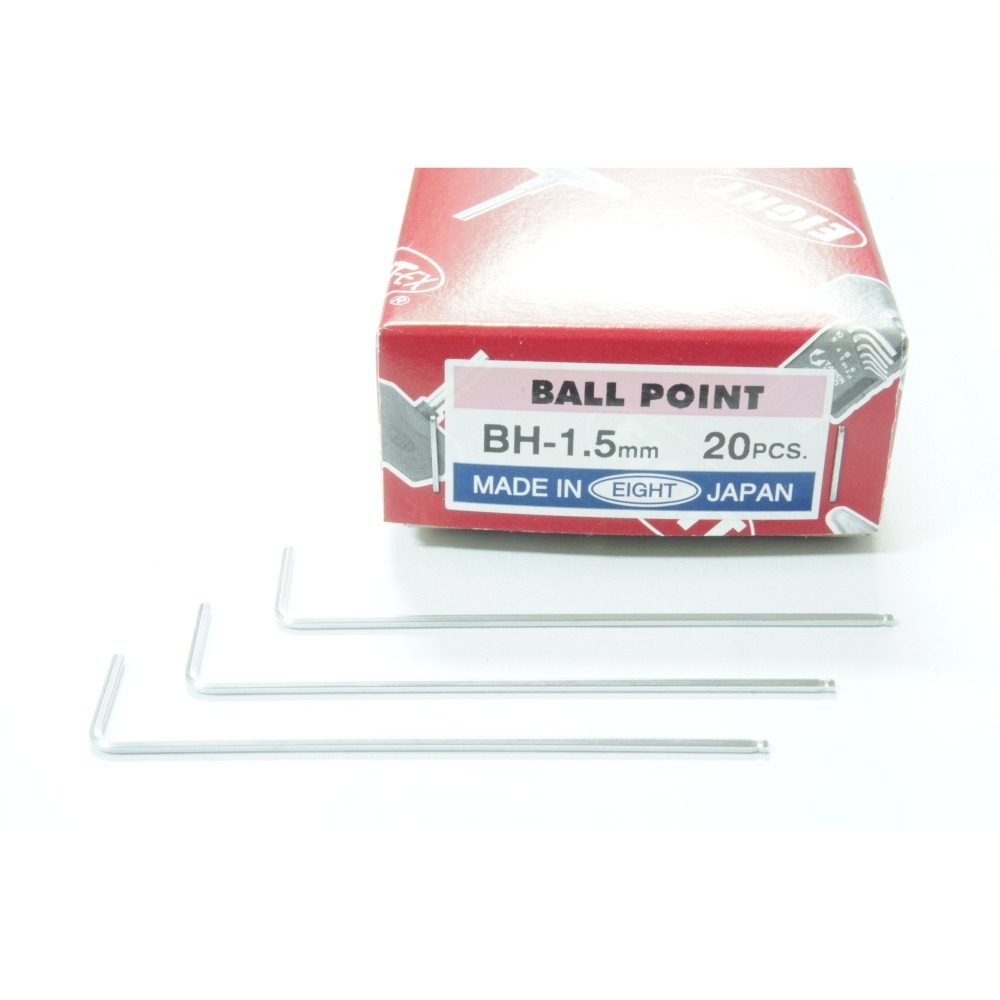 日本 EIGHT 公制 BH-1.5 白金 球型 六角板手 016H 1.5 mm 球頭 六角扳手-細節圖4