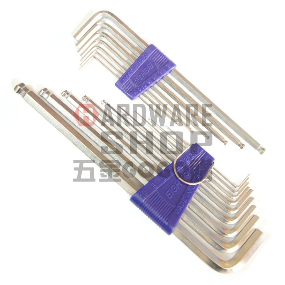 日本 EIGHT 公制 BH-1.5 白金 球型 六角板手 016H 1.5 mm 球頭 六角扳手-細節圖5