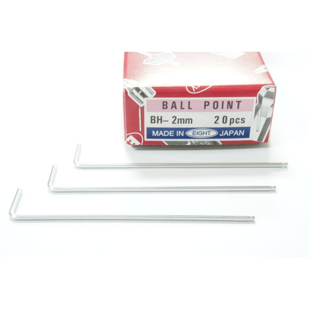 日本 EIGHT 公制 BH-2 白金 球型 六角板手 016H 2.0 mm 球頭 六角扳手-細節圖4