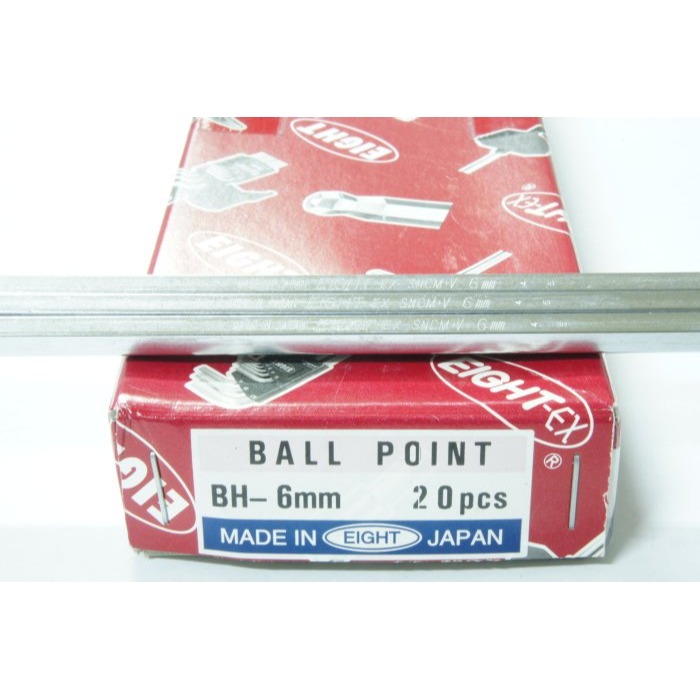 日本 EIGHT 公制 BH-6 白金 球型 六角板手 016H 6.0 mm 球頭 六角扳手-細節圖4