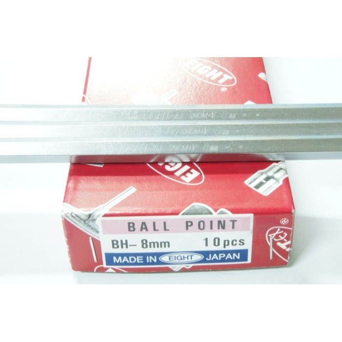 日本 EIGHT 公制  BH-8 白金 球型 六角板手 016H 8.0 mm 球頭 六角扳手-細節圖4