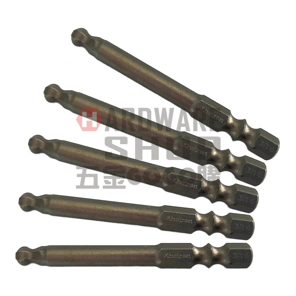 六角 球型 起子頭 英制 3/16 × 65L 車修 球頭 六角起子 六角板手 六角扳手 3/16＂ × 65 mm-細節圖3