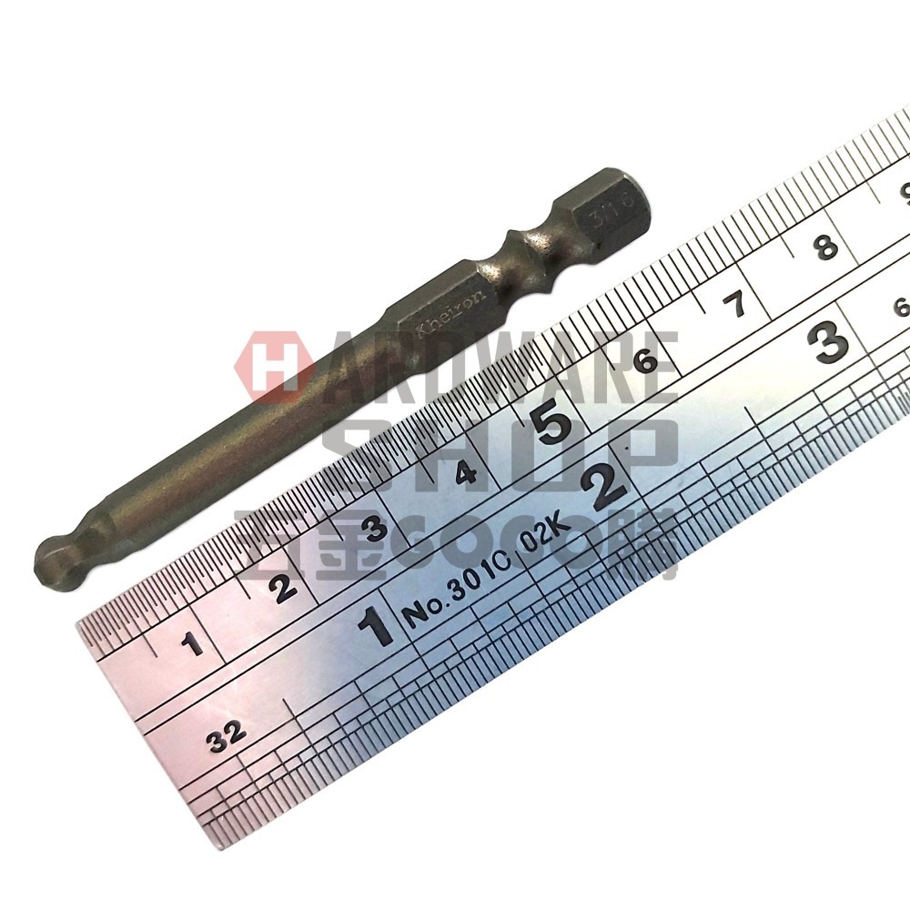 六角 球型 起子頭 英制 3/16 × 65L 車修 球頭 六角起子 六角板手 六角扳手 3/16＂ × 65 mm-細節圖2