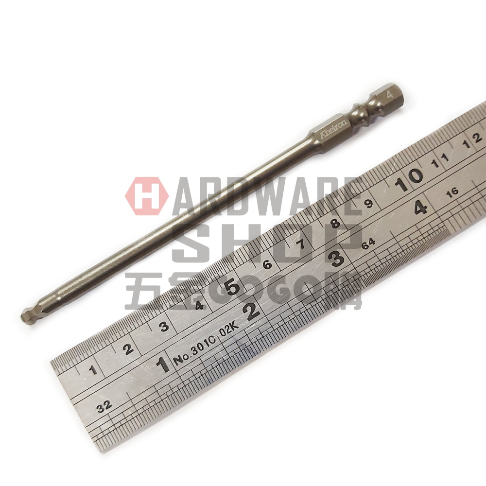 六角 球型 起子頭 公制 4.0 mm 110L 球頭 六角板手 車修起子頭六角扳手 BH 4.0 110 mm-細節圖2