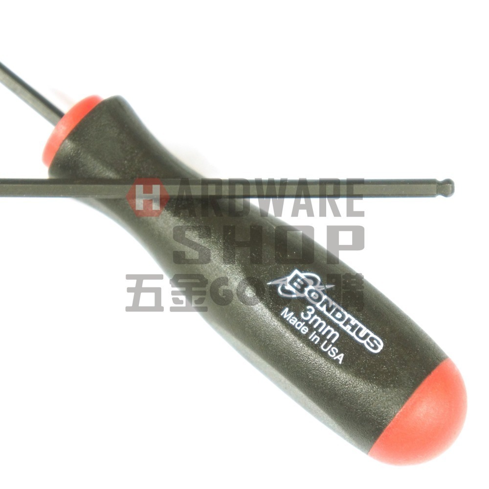 美國 BONDHUS 公制 3.0 mm 10756 超長 六角起子 球型 六角板手 球頭 六角扳手 3mm-細節圖4