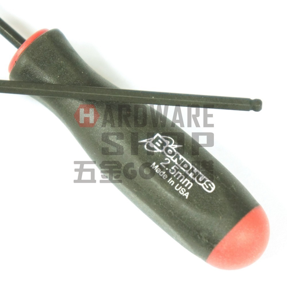 美國 BONDHUS 公制 10754 2.5 mm 超長 六角起子 球型 六角板手 球頭 六角扳手 2,5mm-細節圖4