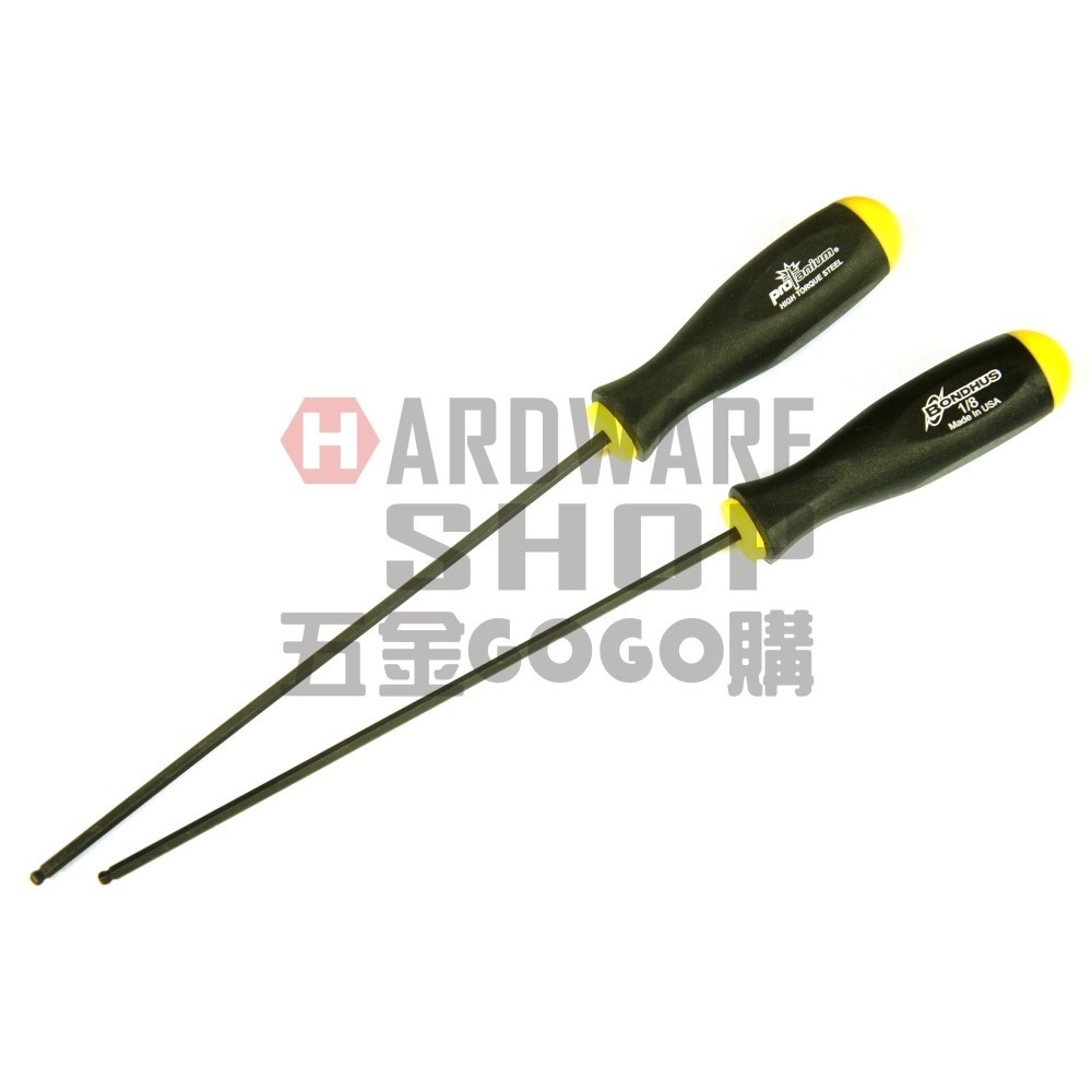 美國 BONDHUS 英制 10707 1/8 超長 六角起子 球型 六角板手 球頭 六角扳手-細節圖5