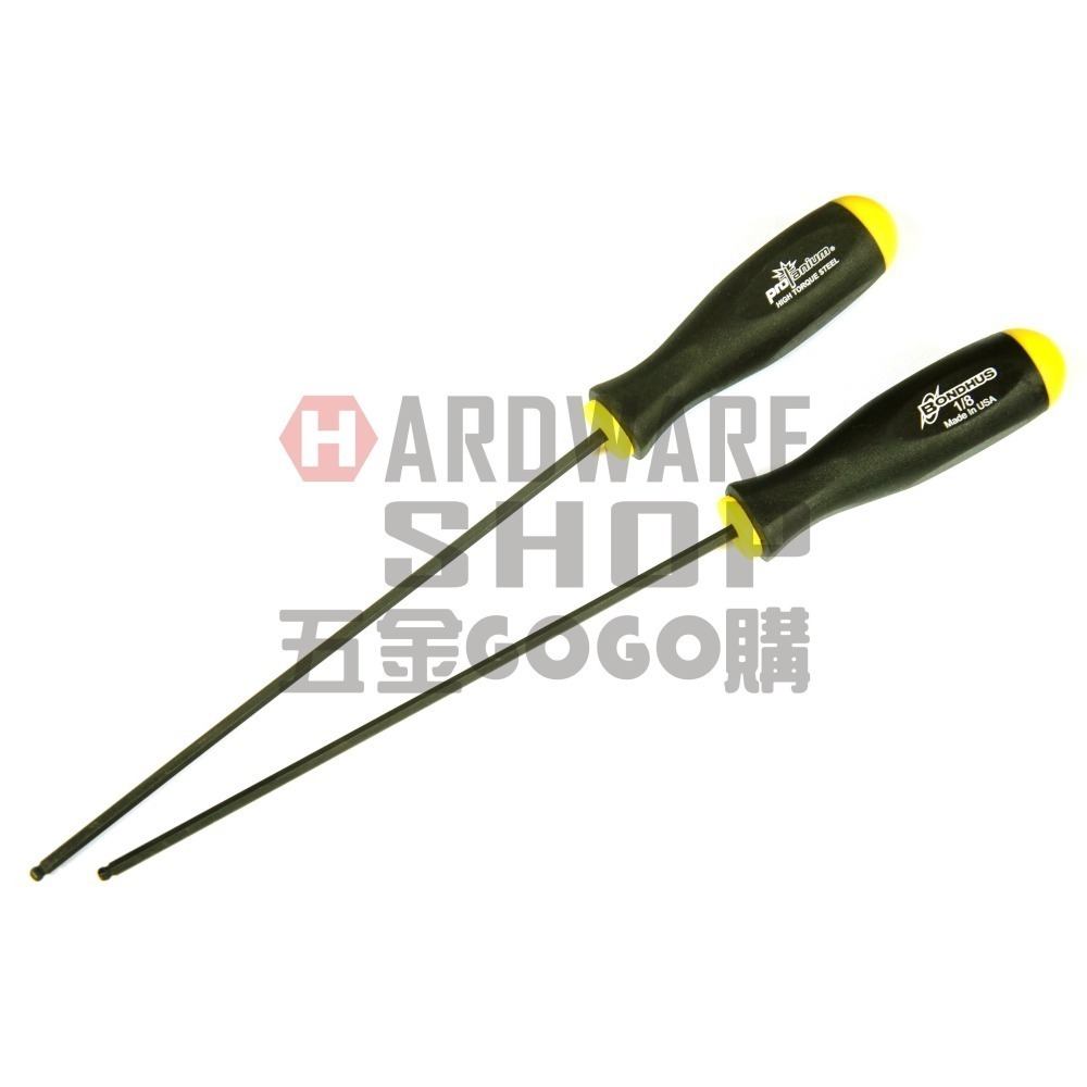 美國 BONDHUS 英制 10707 1/8 超長 六角起子 球型 六角板手 球頭 六角扳手-細節圖5