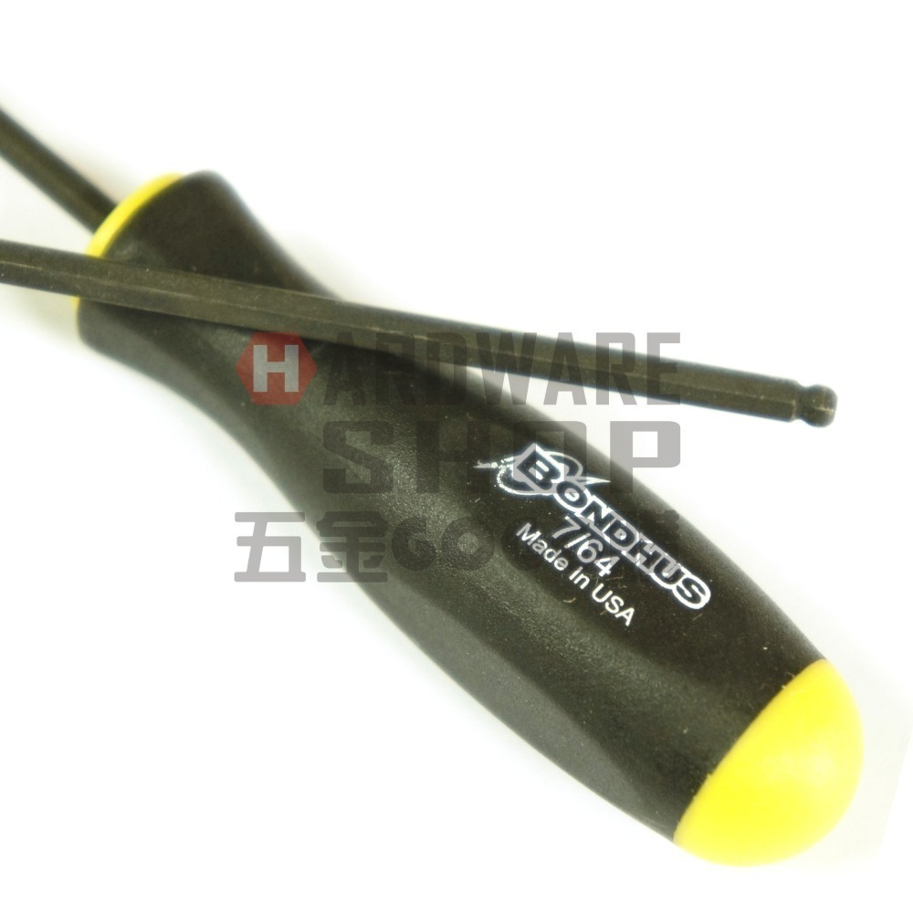 美國 BONDHUS 英制 10706 7/64 超長 六角起子 球型 六角板手 球頭 六角扳手-細節圖3