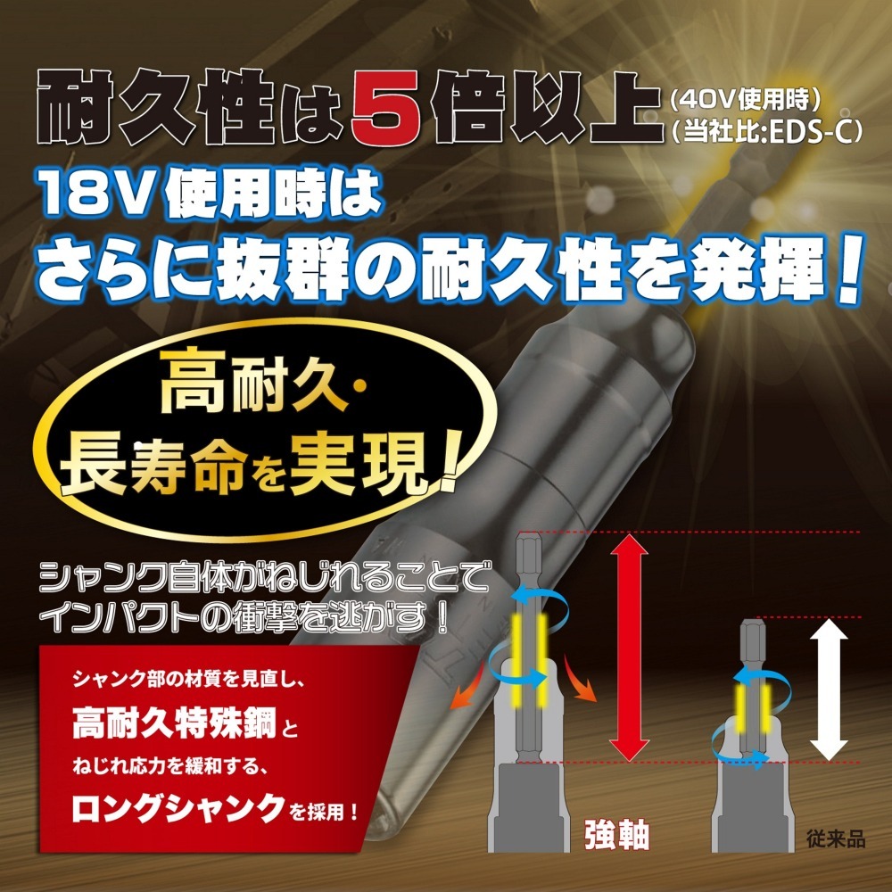 日本 TOP 強軸 深孔 起子套筒 ETS-19 110L 起子頭套筒 40V 衝擊起子 長套筒 19mm-細節圖3