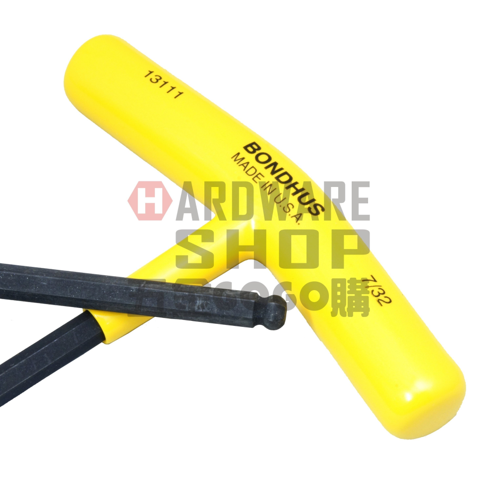 美國 BONDHUS 英制 13111 7/32 T型 超長 球型 六角板手 球頭 六角扳手-細節圖4